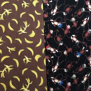 2/$15 monkeys face mask with filter pocket